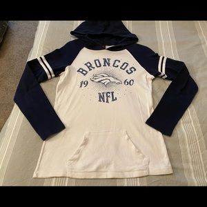 LIGHTWEIGHT DENVER BRONCOS HOODIE W/ RHINESTONES